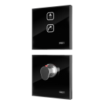 Elektroniczne dotykowe sterowanie pryszniców, kolor czarny REF 9005, podświetlenie białe, 24 V DC
