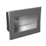 Wandaloodporna nierdzewna automatyczna wpuszczana w ścianę umywalka, przeznaczona do wody ciepłej i zimnej, 24 V DC