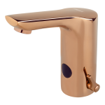 Stojąca bateria umywalkowa z mieszaczem, ROSE GOLD, 24 V DC