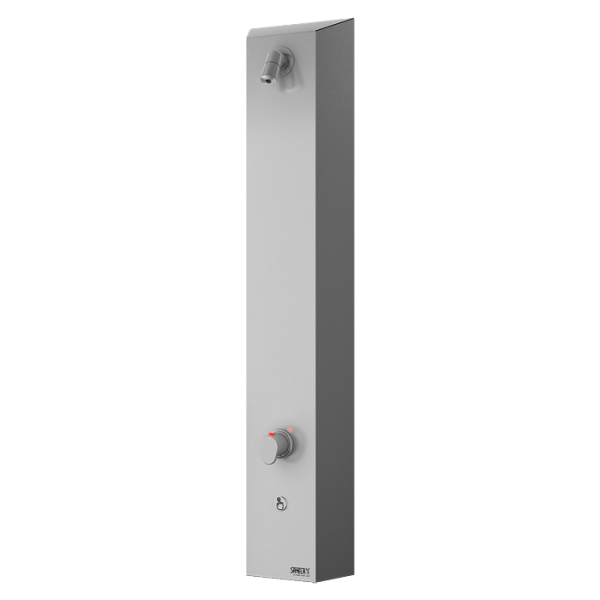 Nierdzewny automatyczny piezo panel prysznicowy, z mieszaczem termostatycznym, 6 V