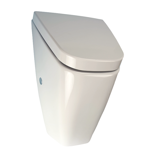 Urinal Vila with cover, with a radar flushing unit and with integrated power supply, 230V AC