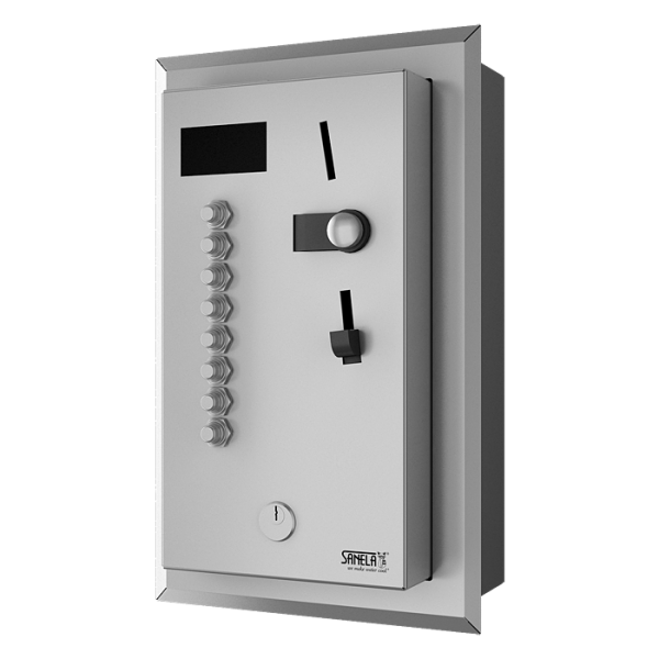 Podtynkowy automat od czterech do dwunastu prysznicy, 24 V DC, wybór prysznica przez użytkownika, bezpośrednia kontrola