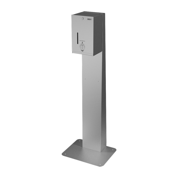Automatyczne nierdzewne urządzenie do dezynfekcji płynnej i żelowej i mydła - w połączeniu ze stojakiem do montażu na podłodze, 12 V