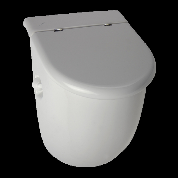 Urinal Casa with cover with a radar flushing unit and integrated power supply, 230V AC