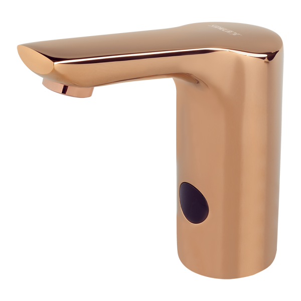 Stojąca bateria umywalkowa przeznaczona do wody ciepłej i zimnej, ROSE GOLD, 24 V DC