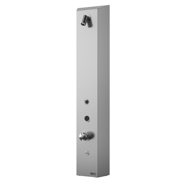 Nierdzewny panel prysznicowy na chip RFID - na dwie wody, regulacja temperatury, 24 V DC