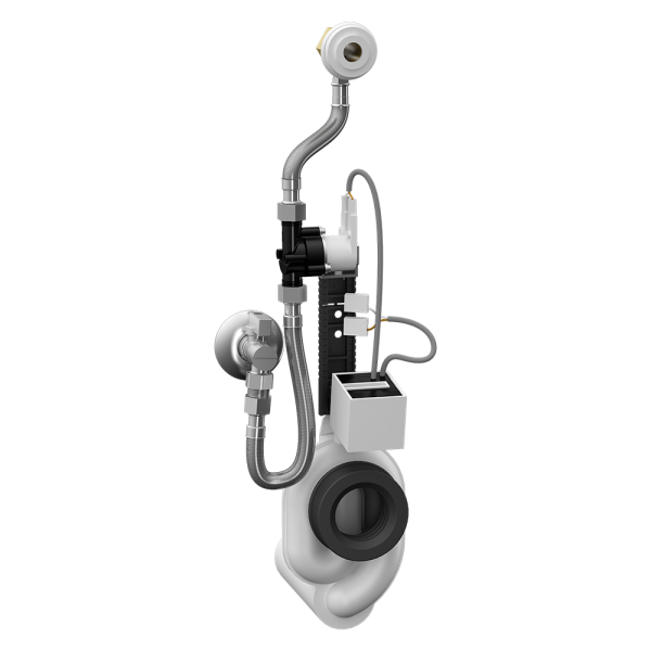 Radar flushing unit on the mounting rail, 24V DC