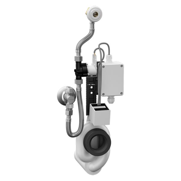 Radar flushing unit on the mounting rail, 230V AC