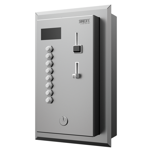 Podtynkowy automat od czterech do dwunastu prysznicy, 24 V DC, wybór prysznica przez użytkownika, bezpośrednia kontrola