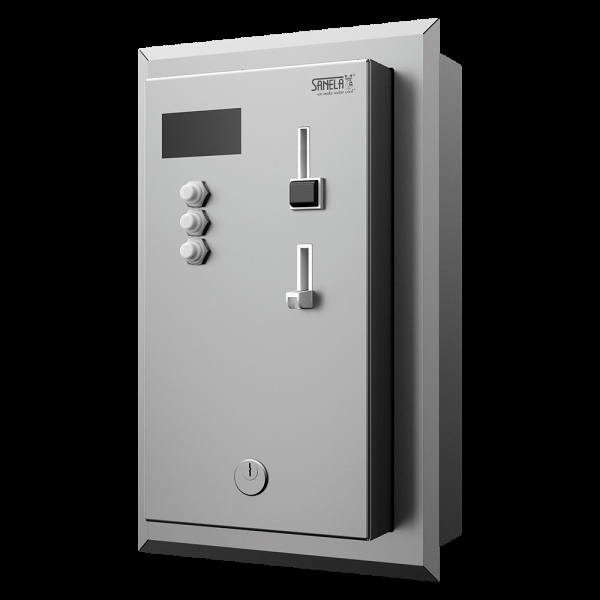 Podtynkowy automat od czterech do dwunastu prysznicy, 24 V DC, wybór prysznica przez automat, sterowanie interaktywne