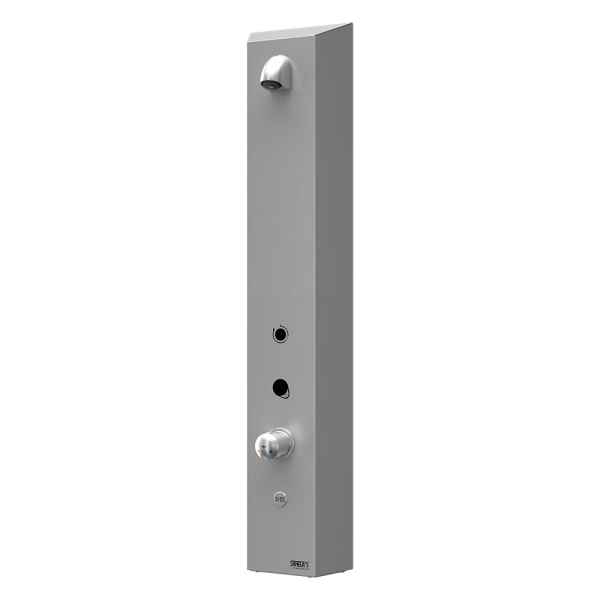 Nierdzewny panel prysznicowy na chip RFID - na dwie wody, regulacja temperatury, 24 V DC