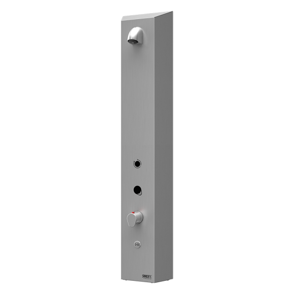 Nierdzewny panel prysznicowy na chip RFID - na dwie wody, mieszacz termostatyczny, 24 V DC